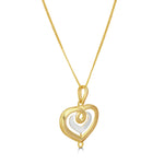 Load image into Gallery viewer, Gold heart-shaped pendant necklace 