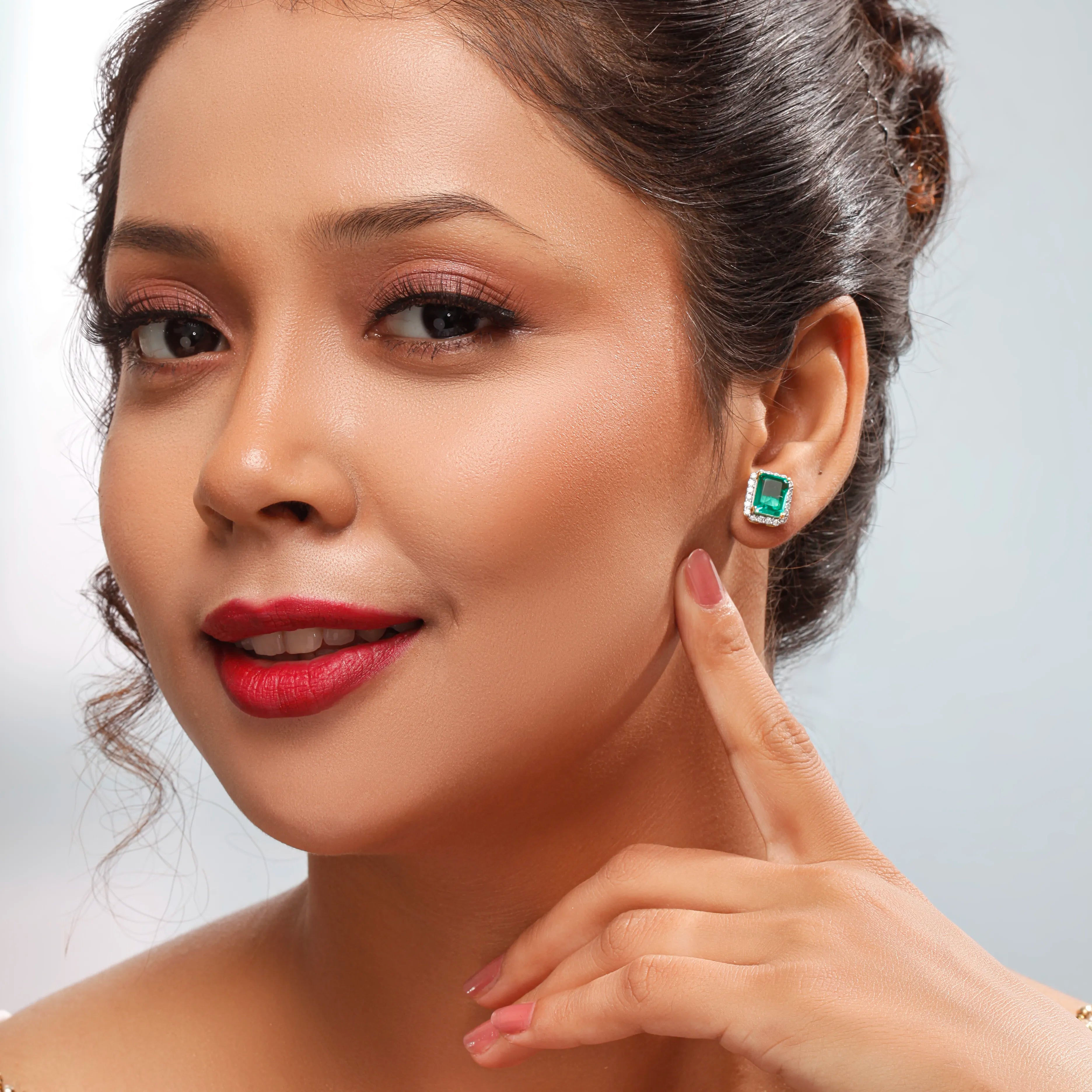 The Emerald Envy Studs