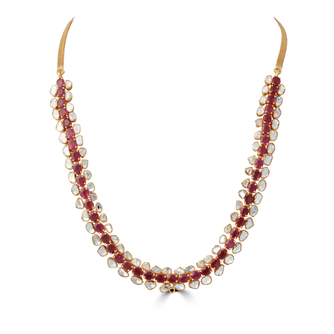 POLKI RUBY NECKLACE