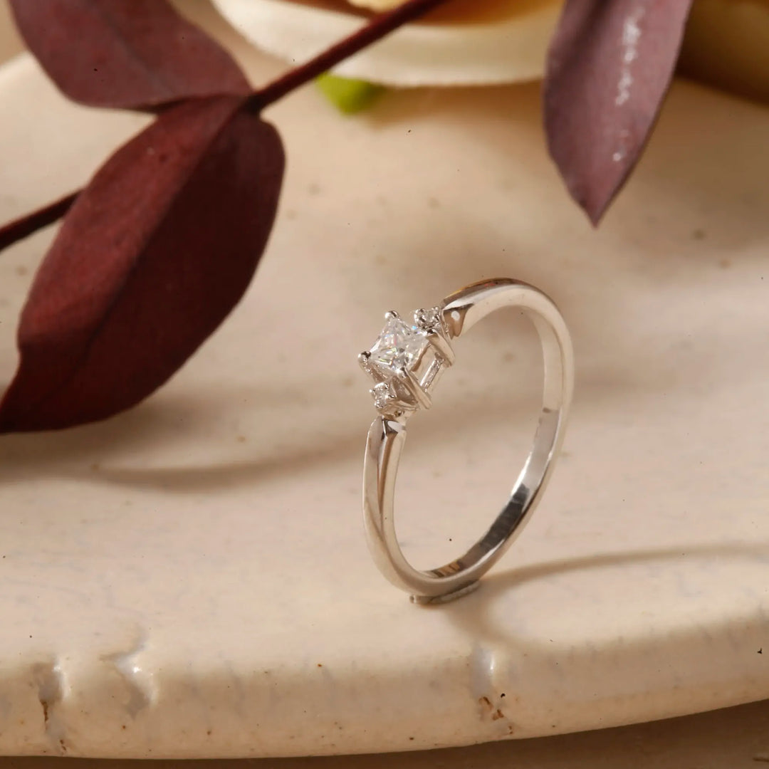Classic Sterling Silver Moissanite Solitaire Ring