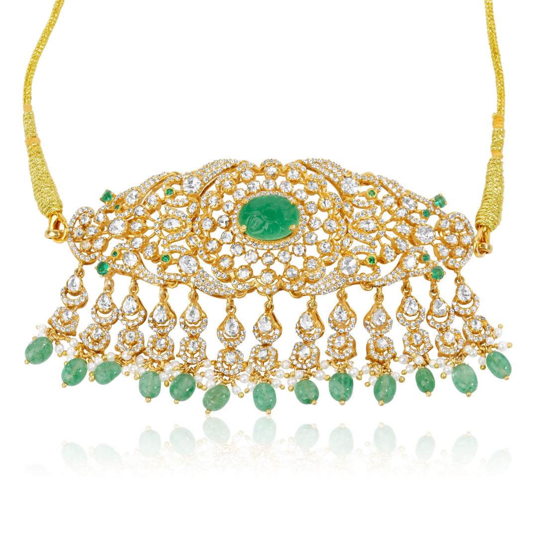 MOISANNITE POLKI CHOKER PENDANT