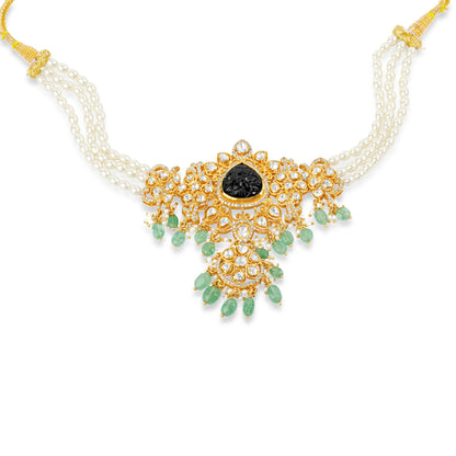 MOISANNITE POLKI CHOKER PENDANT