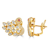 The Peacock Amber Earrings