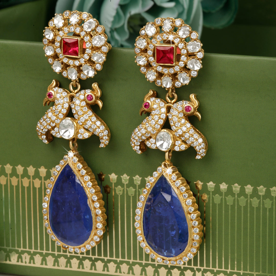 The Peacock Petal Dangles