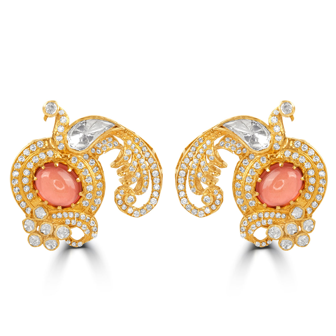 The Whimsical Peacock Moissanite Drops