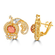 The Whimsical Peacock Moissanite Drops