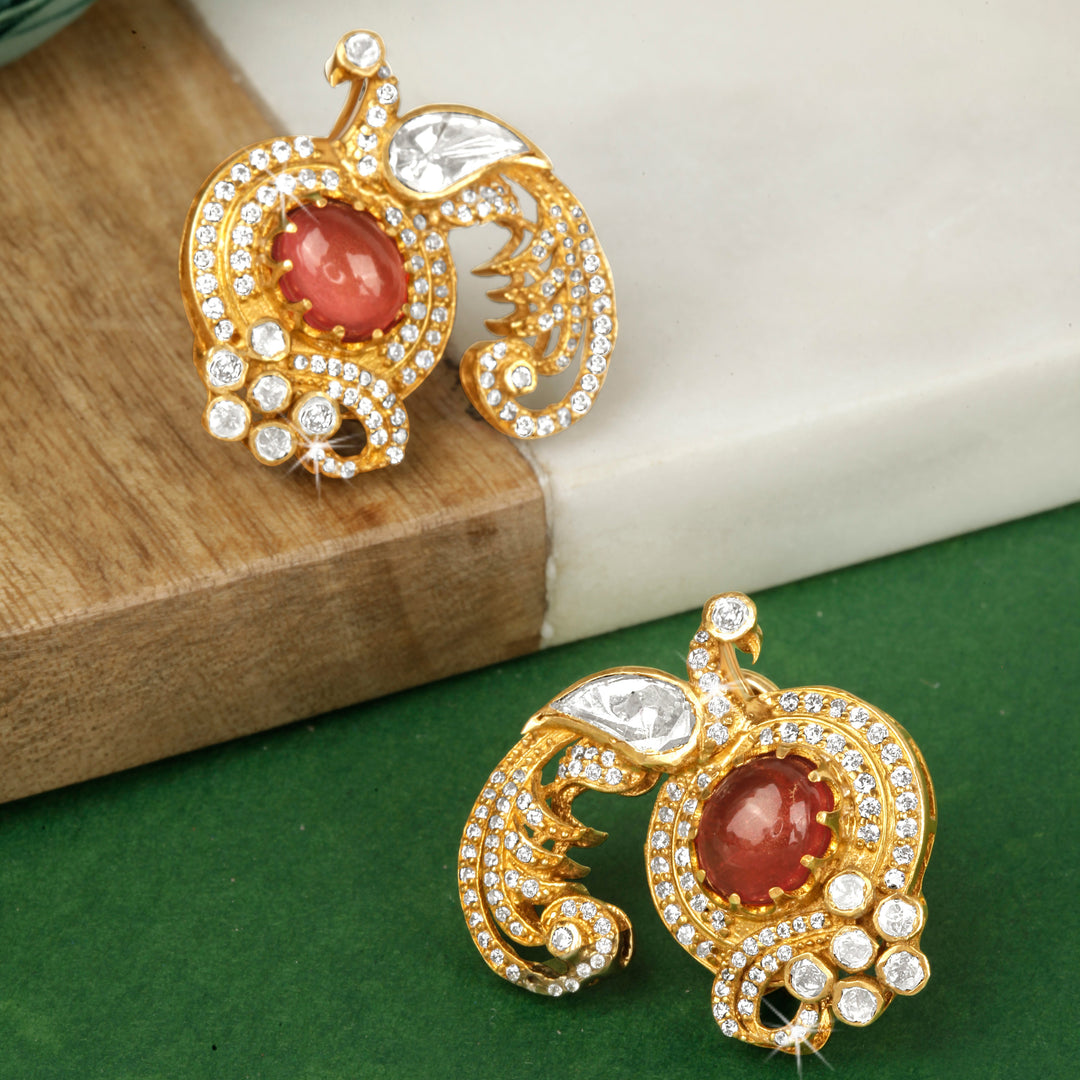 The Whimsical Peacock Moissanite Drops