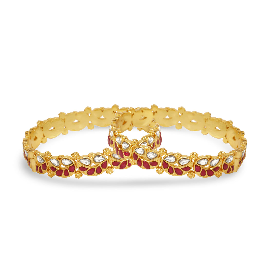 The Crimson Petal Bangles