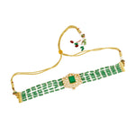 Load image into Gallery viewer, The Emerald Echo Moissanite Polki Pendant
