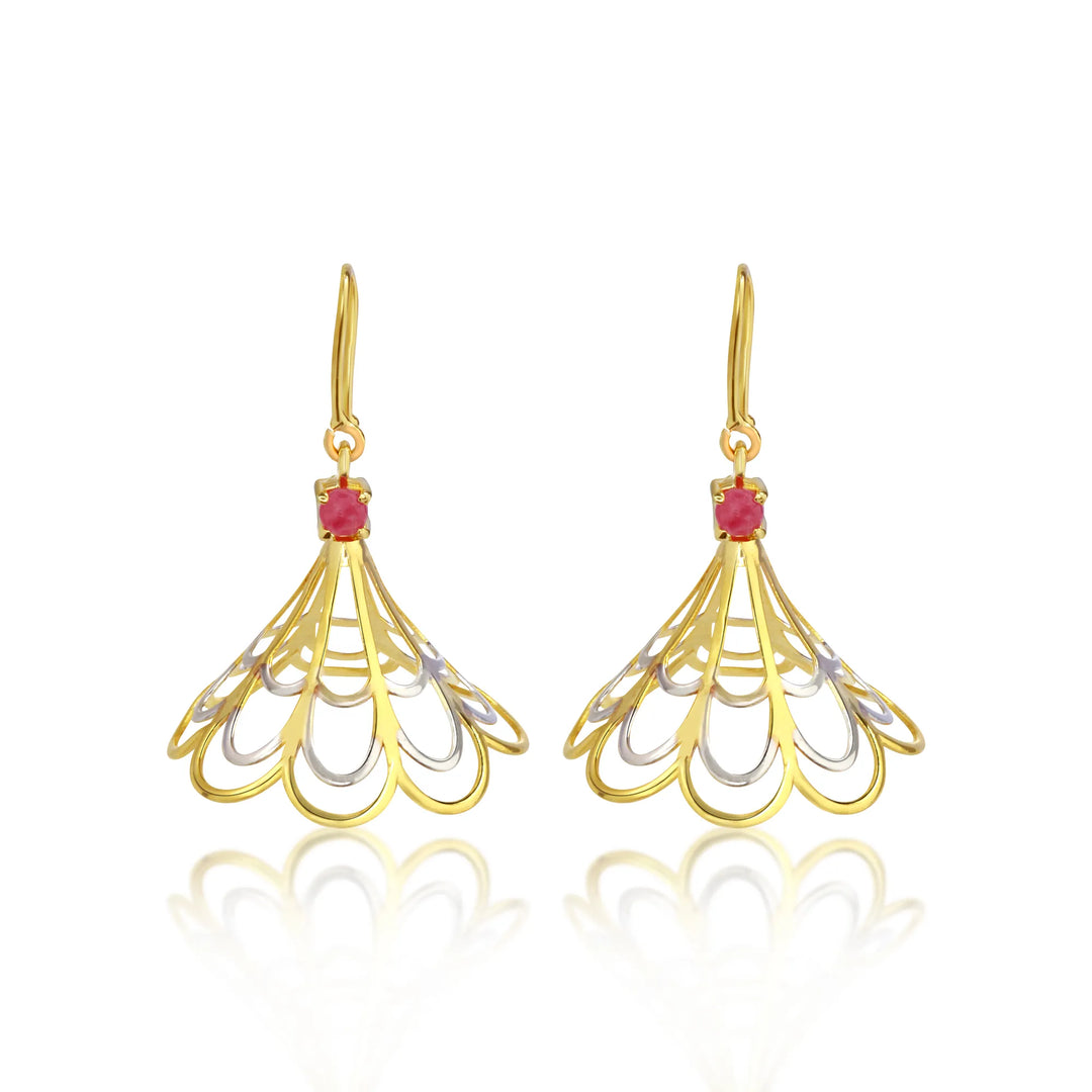 The Golden Petal Swing earrings