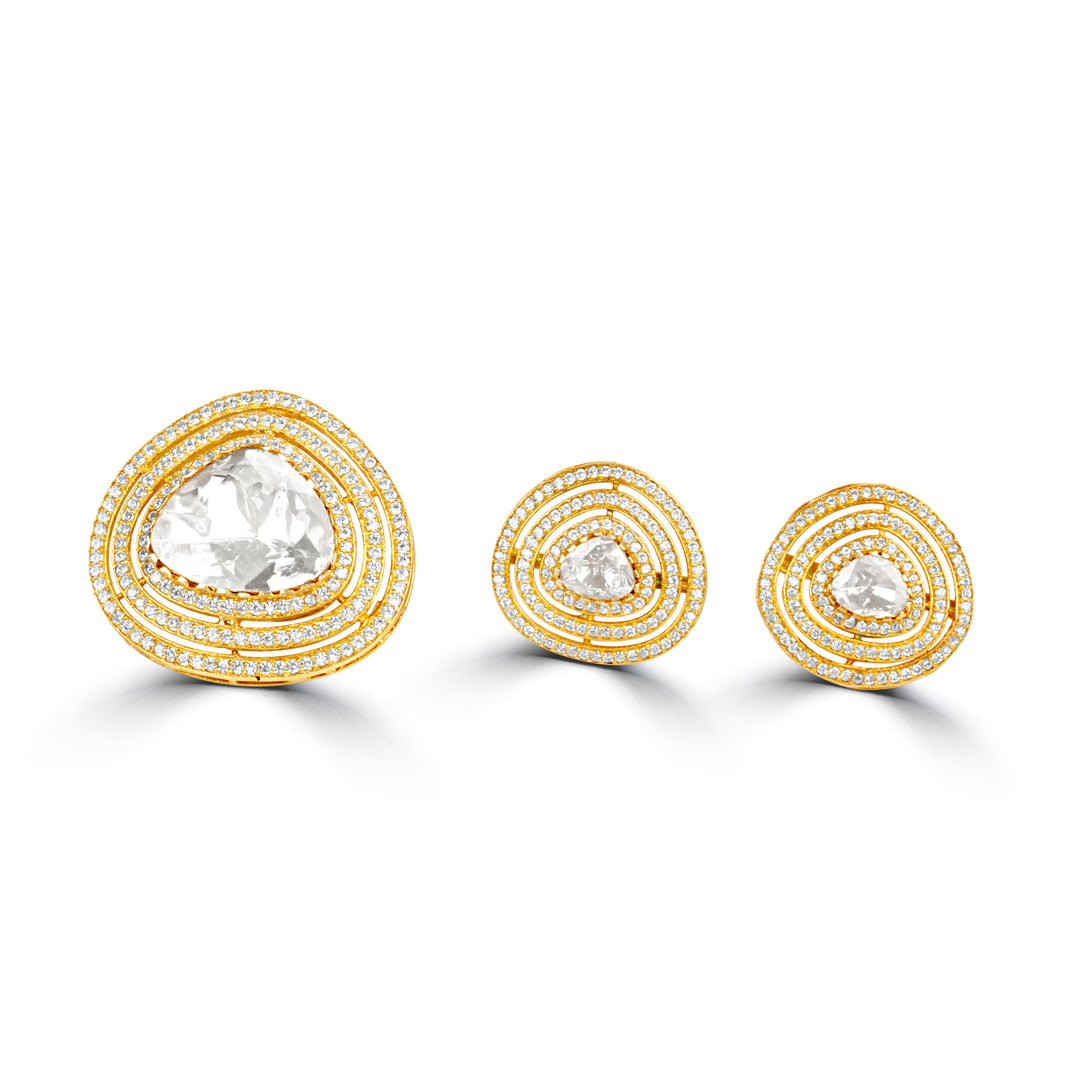 The Minimalist Polki Pendant set