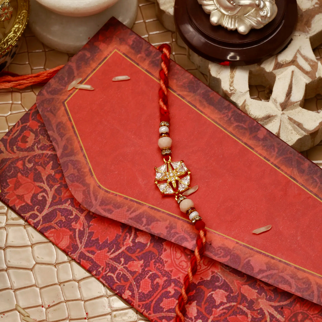 🎁 Silver Coated Starlit Maharaja Rakhi (100% off)