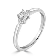 Classic Sterling Silver Moissanite Solitaire Ring
