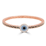 Load image into Gallery viewer, Evil Eye Gold bangle
