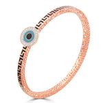 Load image into Gallery viewer, Evil Eye Gold bangle
