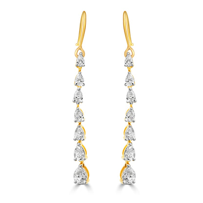 PEAR SHAPE DIAMOND EARRINGS