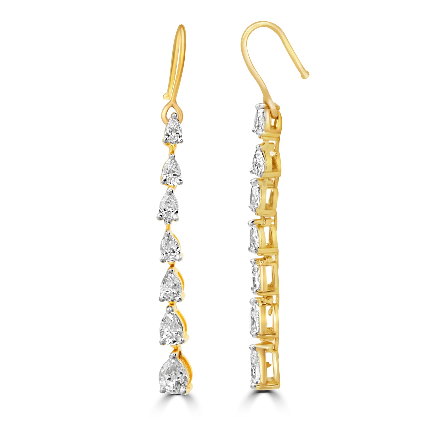 PEAR SHAPE DIAMOND EARRINGS