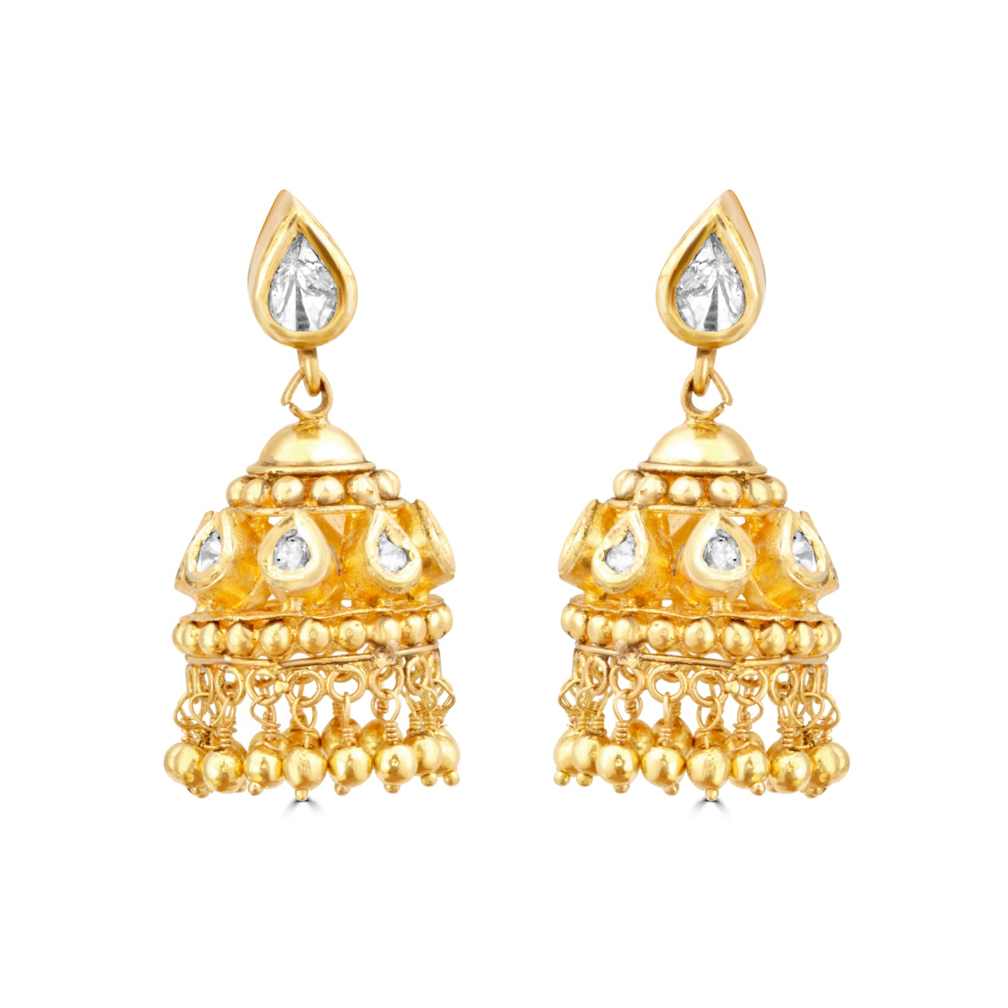 POKI JHUMKI (SCREWS ARE OF SEMI PRECIOUS METAL, WEIGHT OF SCREWS NOT INCLUDED)