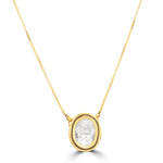 Load image into Gallery viewer, GOLD CHAIN AND SOLITAIRE POLKI PENDANT
