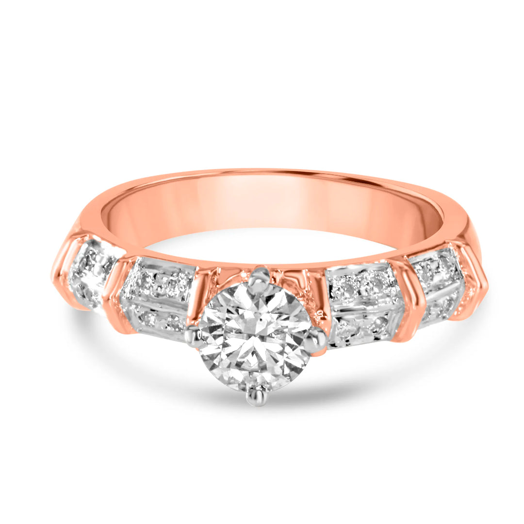 Rose Gold Solitaire Ring Gift Idea for Wife