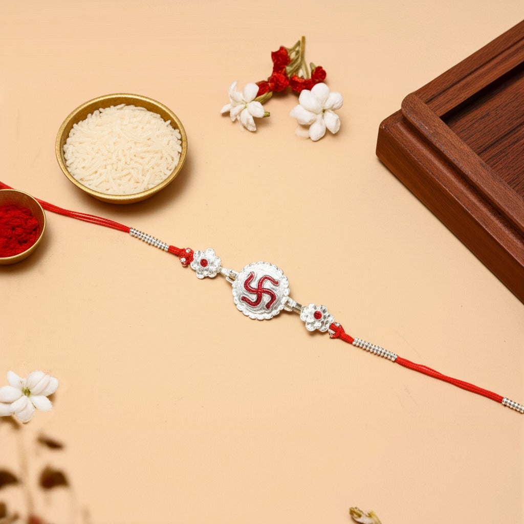 Swastik Charm Rakhi