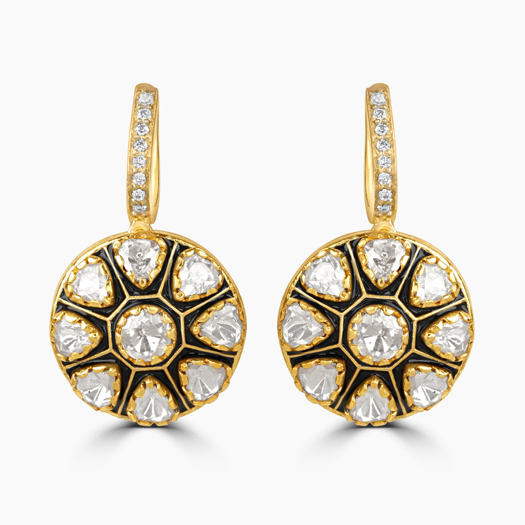 Aesthetic Polki Studded Earrings Gift Idea for Wedding - Ethnic Jewellery