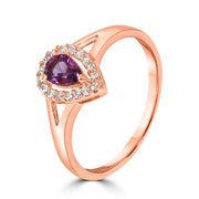 Aesthetic Purple Stone Ring Gift Idea for Girlfriend - February Birthstone