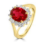 Load image into Gallery viewer, Aesthetic Ruby Stone Ring Gift Idea for Wife - Traditional Indian Jewellery