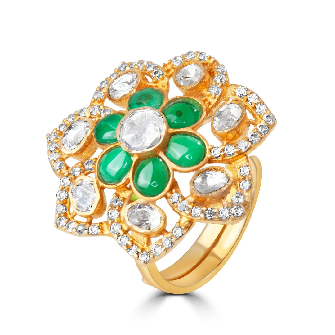 Aesthetic Traditional Gold Ring Photography with Peacock Feather - Wedding Gift Idea