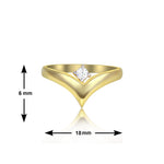 Load image into Gallery viewer, Aesthetic V-Shape Ring Gift Idea for Her - Online Jewellery Shopping