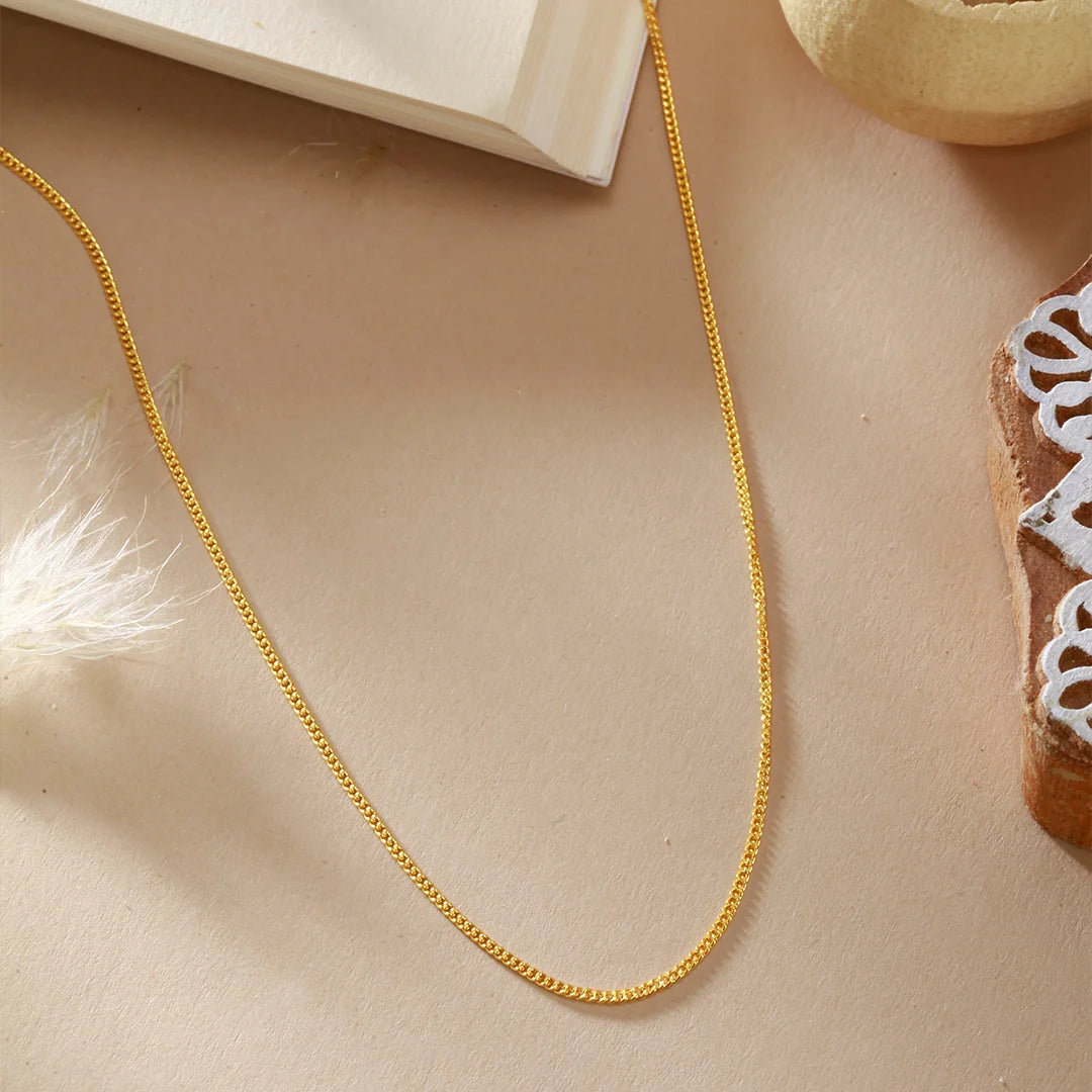 Gold Plated Thin Chain for Men and Women - Daily Wear Jewellery