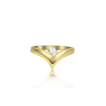 Load image into Gallery viewer, Gold Plated V-Ring Dimensions and Size Chart - 18mm Diameter