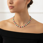 Load image into Gallery viewer, Multicolor Beaded Pearl Necklace for Women – Elegant Minimal Layered Jewellery