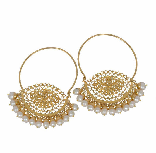 PERSIAN GOLD FILIGREE CHANDBALI'S EARRINGS