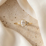 Load image into Gallery viewer, Oval Solitaire Gold Ring for Women – Elegant Diamond Statement Ring