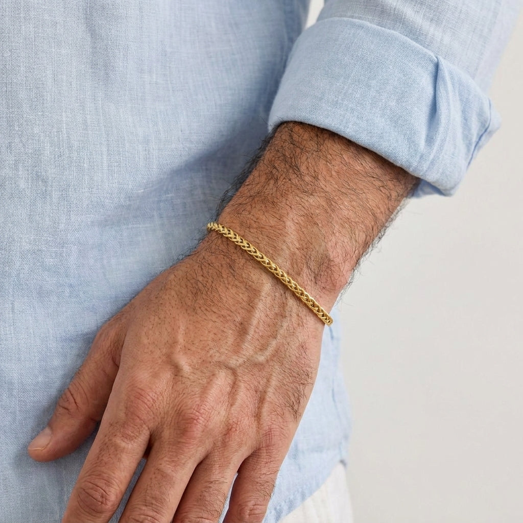 Gold Cuban Link Bracelet for Men