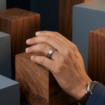 Load image into Gallery viewer, Modern Geometric Silver Men's Ring