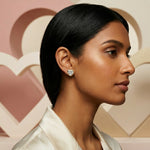 Load image into Gallery viewer, 9KT Gold Heart Diamond Stud Earrings for Women