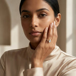 Load image into Gallery viewer, Marquise Accent Stones Oval Lab Grown Diamond Gold Solitaire Ring