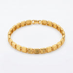 Load image into Gallery viewer, Gold Geometric Link Bracelet for Men