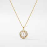 Load image into Gallery viewer, 9KT Gold Pearl Halo Pendant Necklace for Women