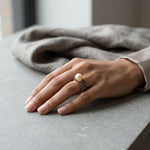 Load image into Gallery viewer, Vintage Gold Pearl Statement Ring for Women