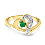 Load image into Gallery viewer, Stylish Gold Plated Heart Ring on Finger - Gift for Girlfriend