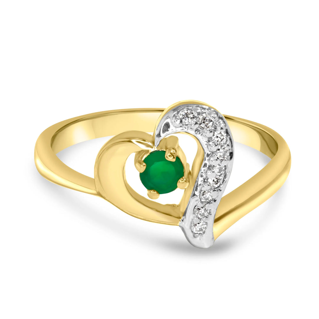 Stylish Gold Plated Heart Ring on Finger - Gift for Girlfriend